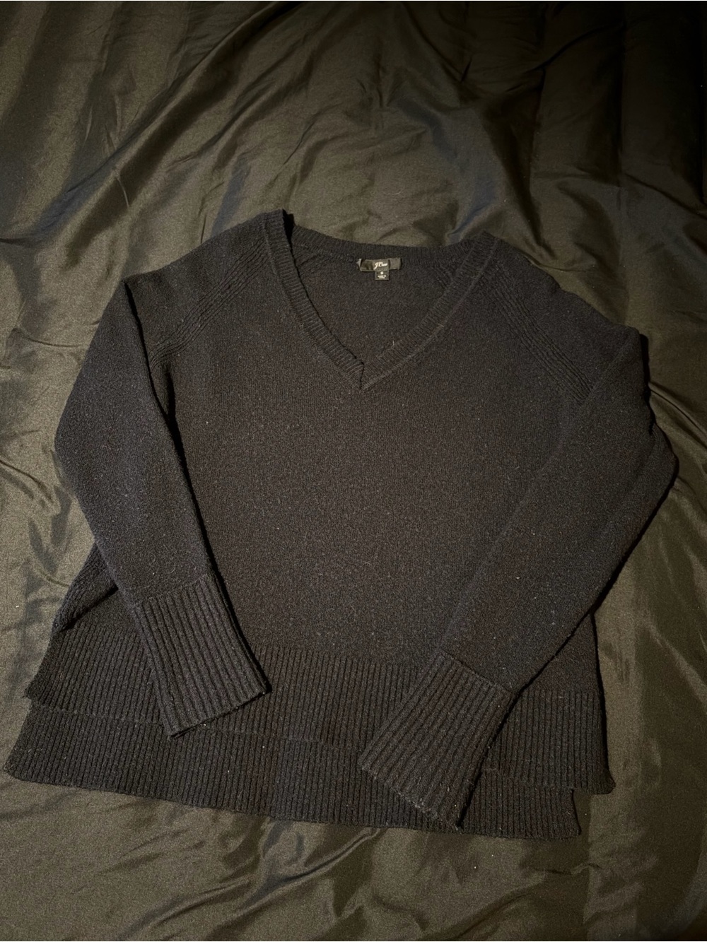 J. Crew Black V-Neck Sweater